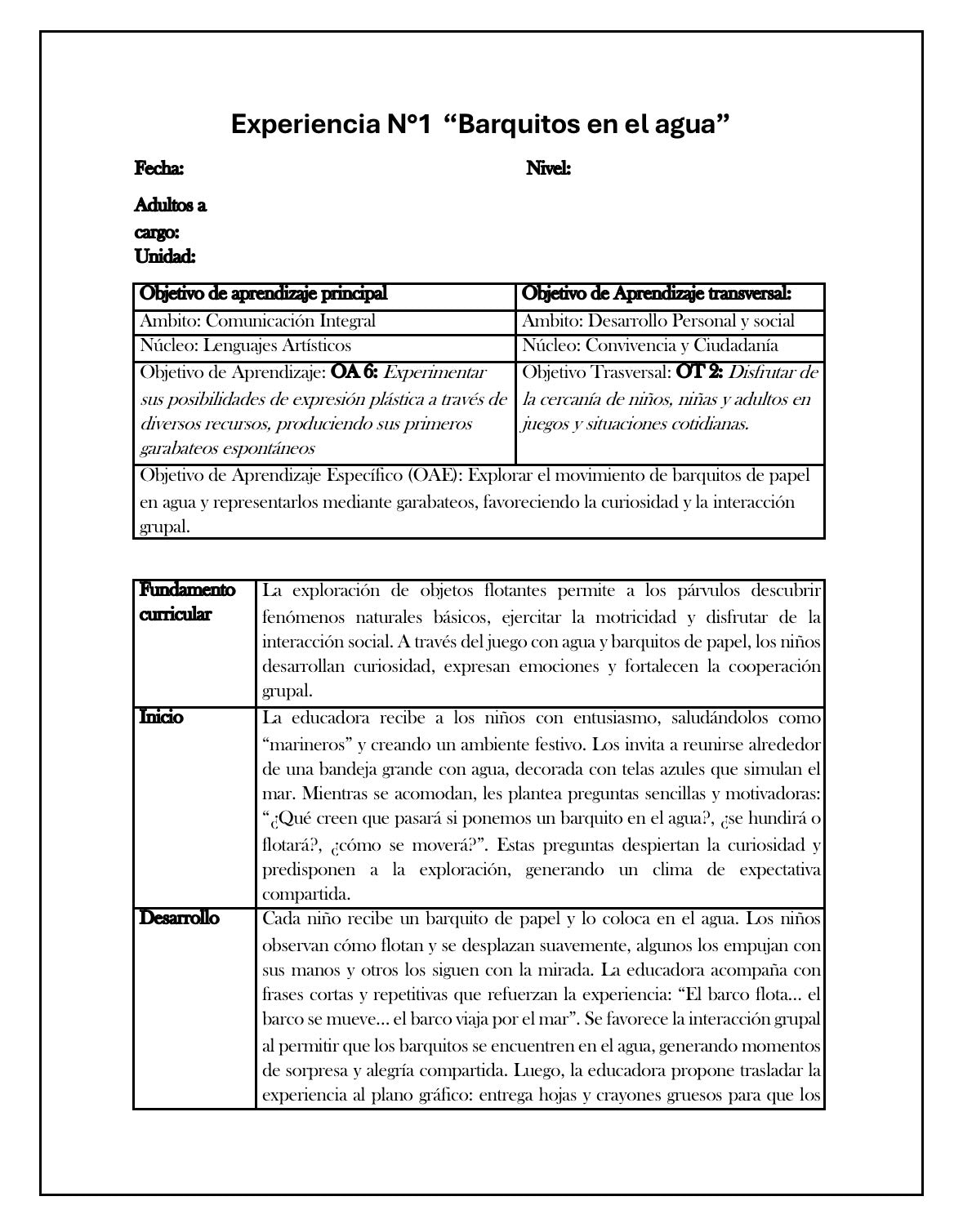 Planificación Sala Cuna Heterogénea
“Día de las Glorias Navales”