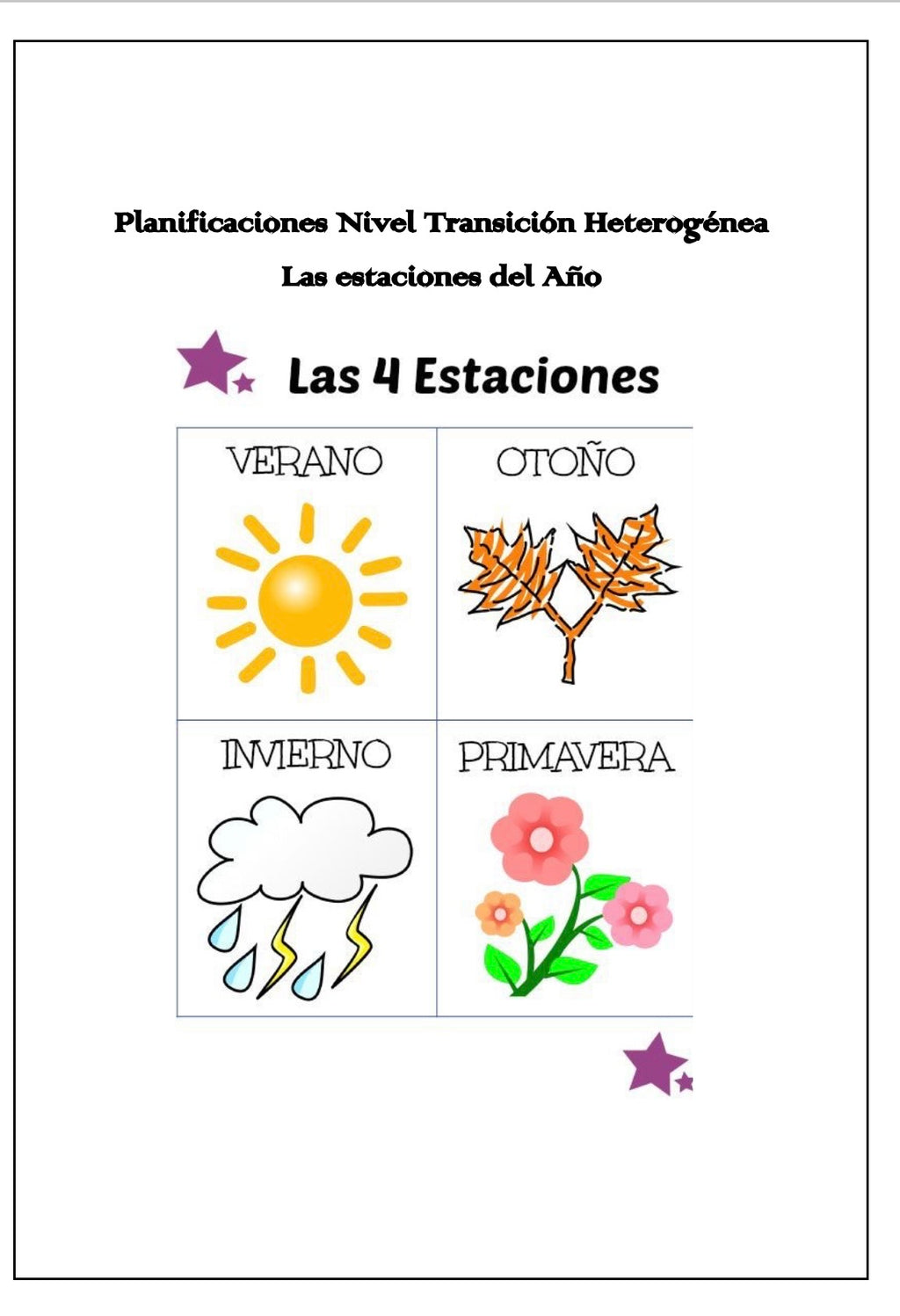 Planificaciónes Nivel Transición “Las Estaciones del año”