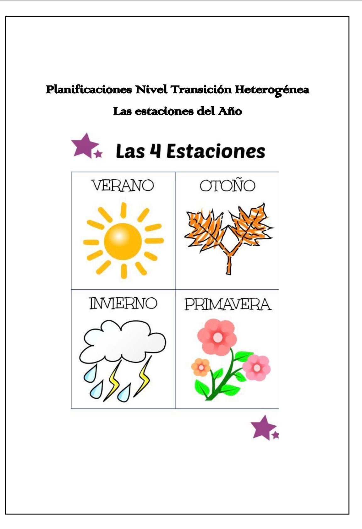 Planificaciónes Nivel Transición “Las Estaciones del año”