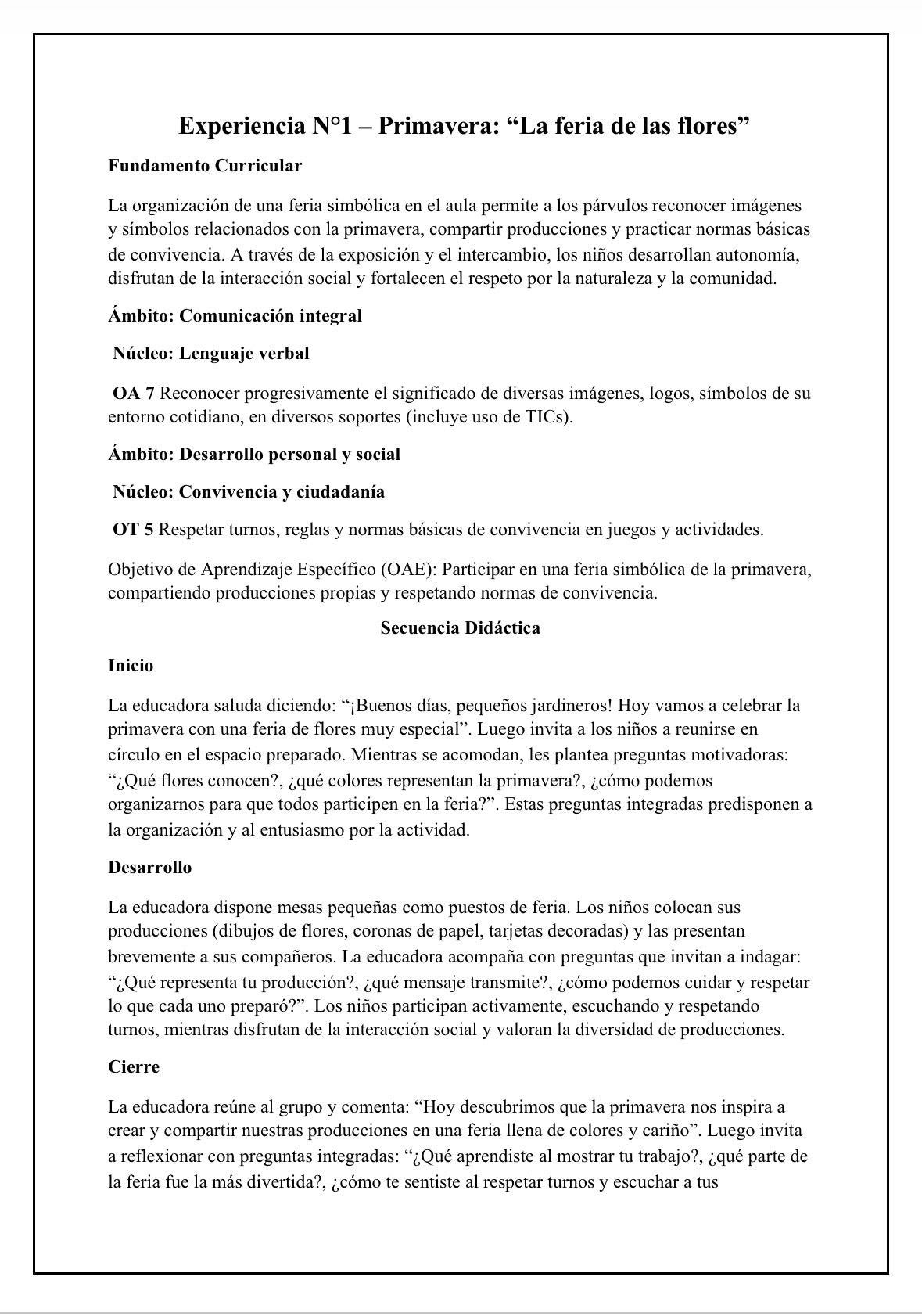 🍂🌸☀️❄️ Planificación Nivel Medio Heterogéneo
“Las Estaciones del Año”