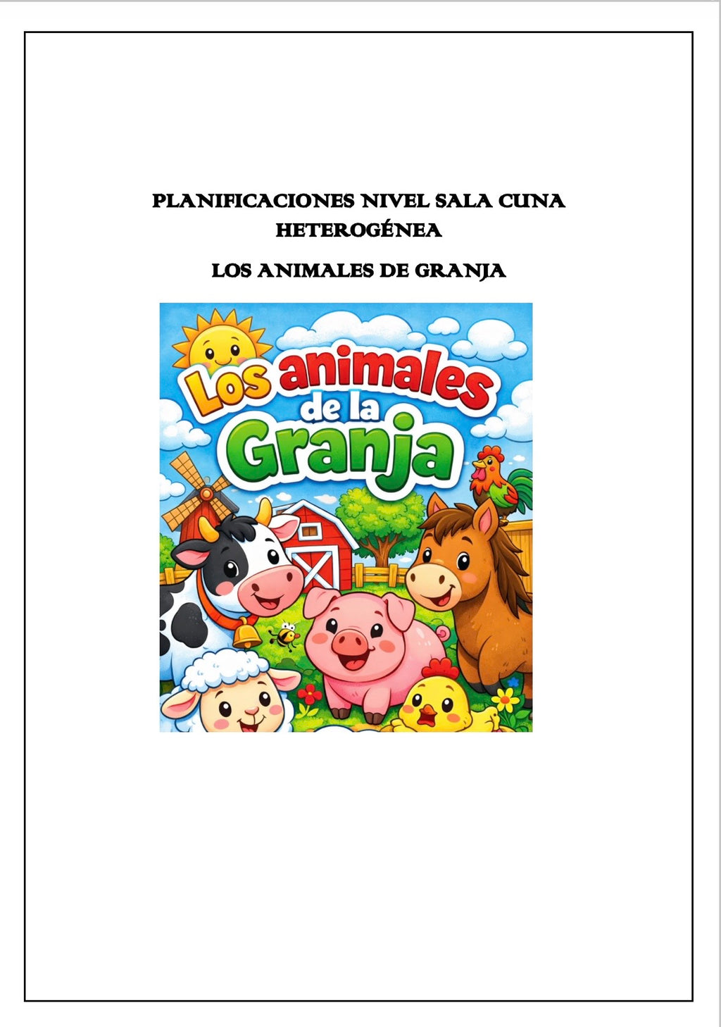 Planificaciónes Sala cuna Heterogénea “Animales de Granja”
