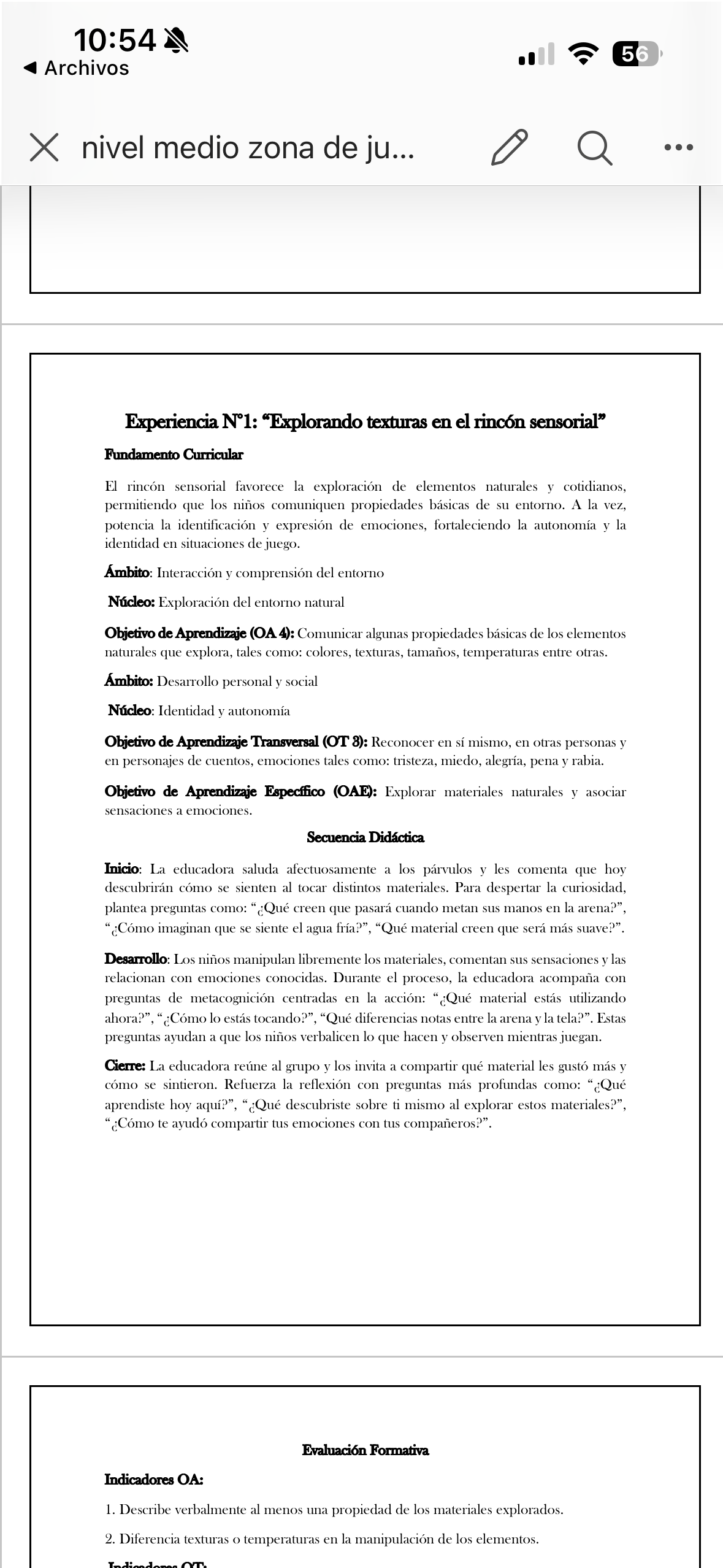 Planificación Nivel Medio Heterogéneo “Zona de Juegos”