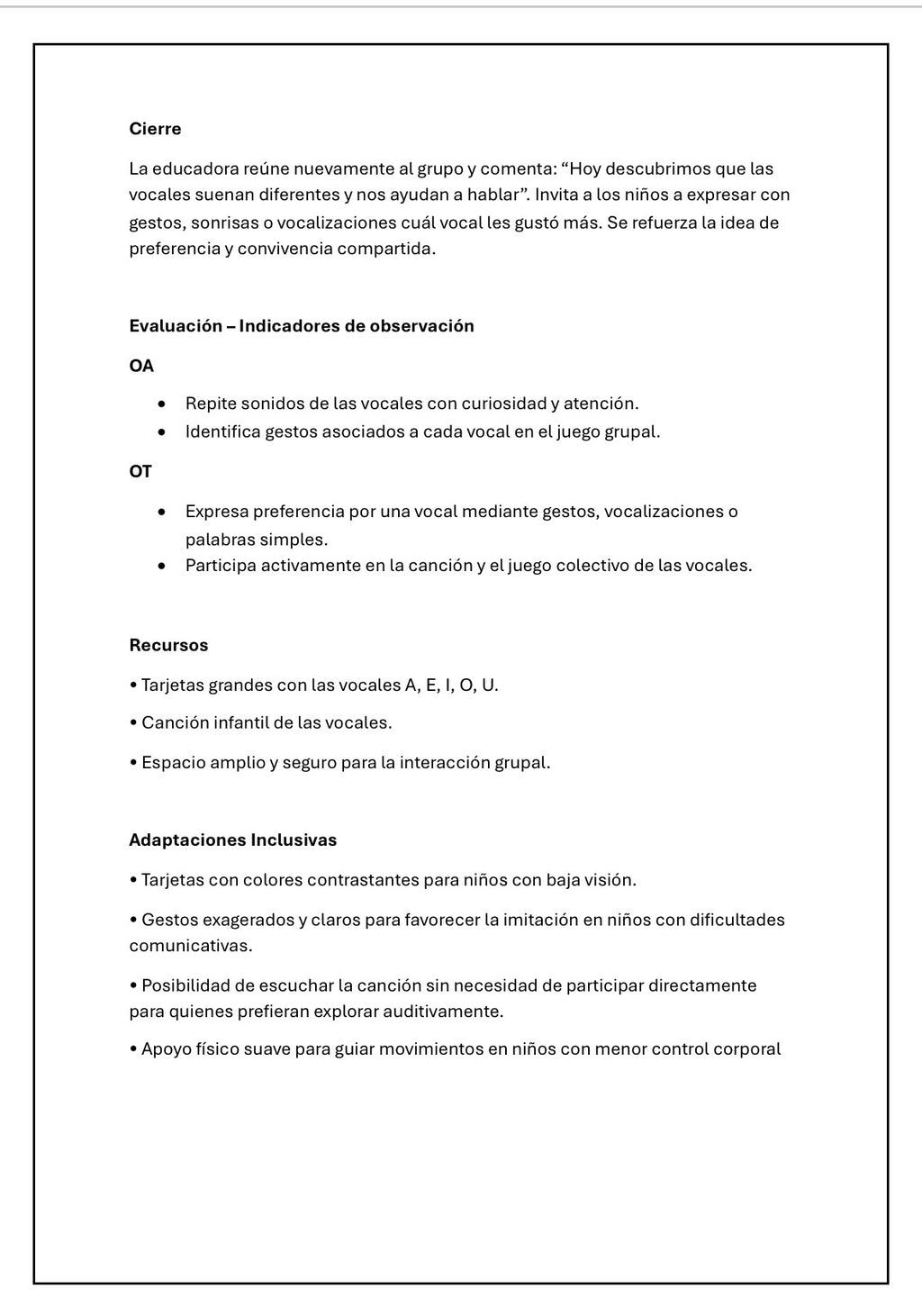 Planificaciónes Varias Nivel Transición