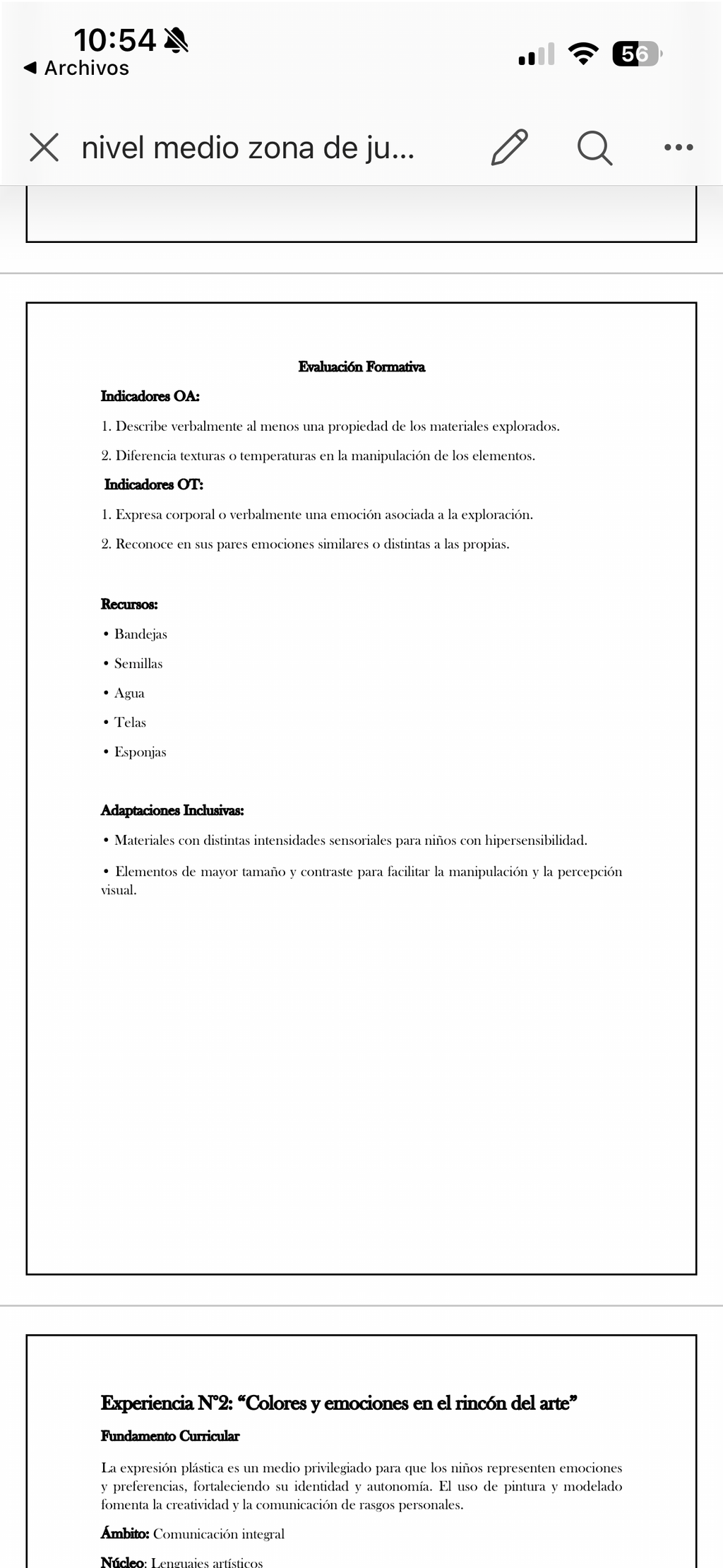 Planificación Nivel Medio Heterogéneo “Zona de Juegos”
